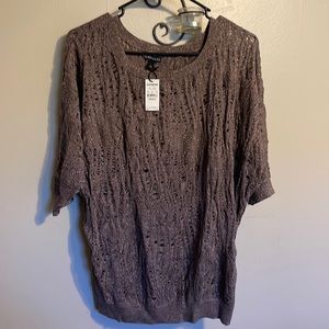 Express shimmer 3/4 sleeve sweater